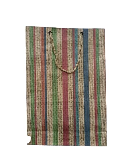 Qatalitic Designer Gift Paper Bags (Pack of 5), Size (13 x 8.8 x 3 inches) Goodie Bags for Return Gifts, Carry Bags for Presents, Weddings, Birthday, and Corporate Events, 200 GSM Thickness