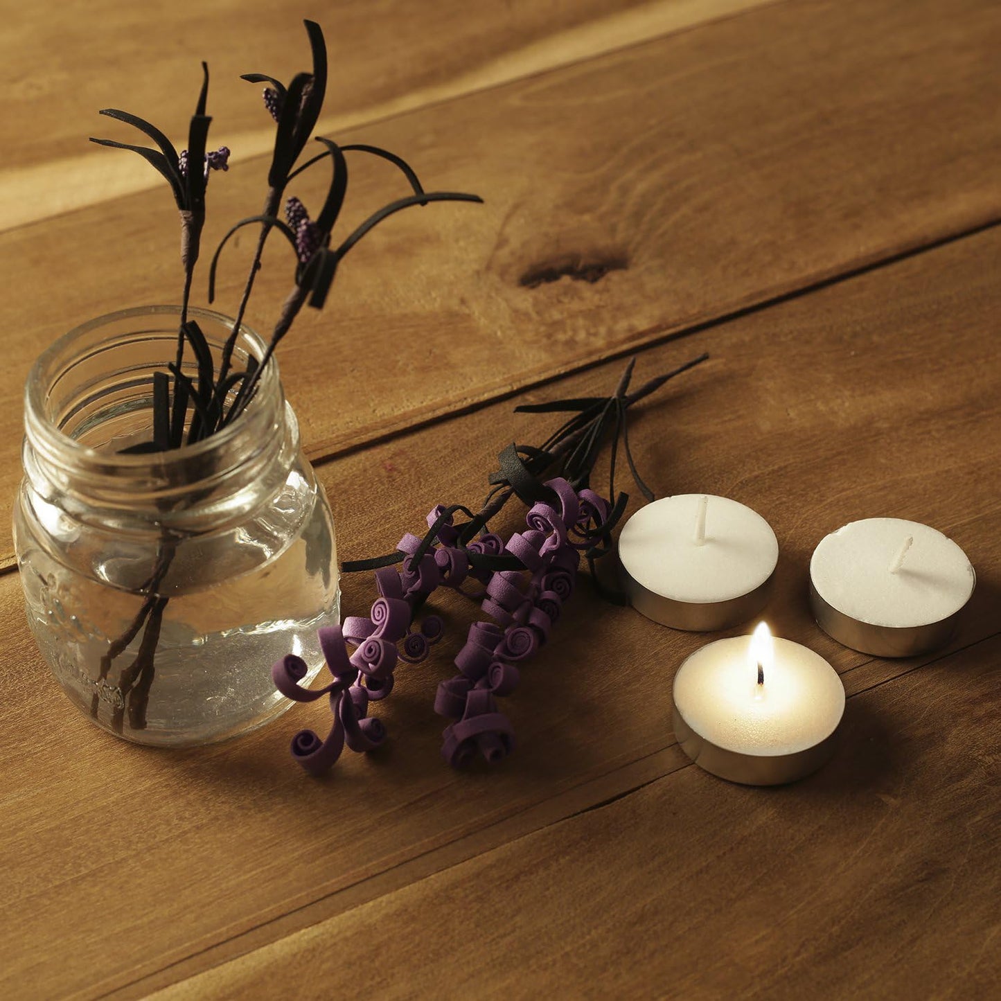 Verixpress Solimo Wax Tealight Candles (Set of 100, Unscented)