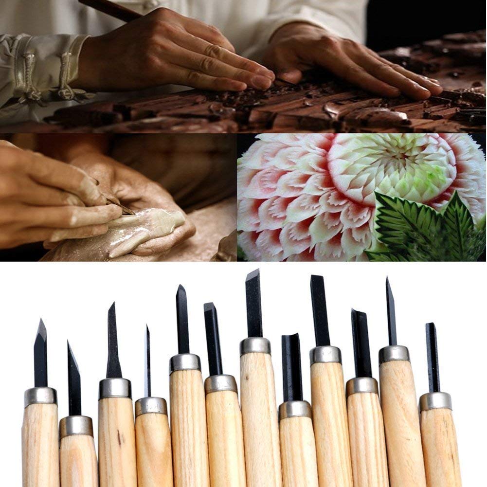 Wood Carving Set, 12 Pieces