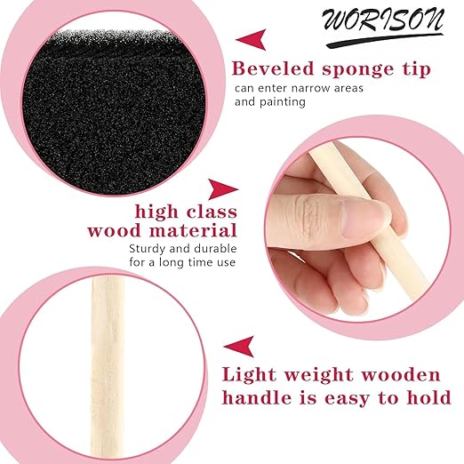 Veriexprees 10pc Black Dabber Candy Painting Sponges – Versatile Applicators for Calligraphy, Mod Podge, Ink Blending, Craft Painting, and Multi Purpose Art Projects
