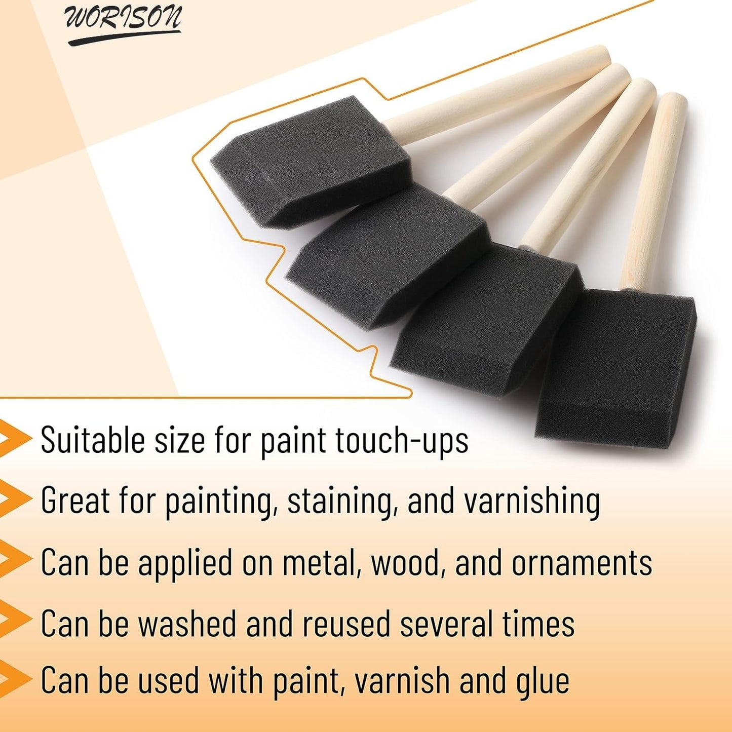 Veriexprees 10pc Black Dabber Candy Painting Sponges – Versatile Applicators for Calligraphy, Mod Podge, Ink Blending, Craft Painting, and Multi Purpose Art Projects