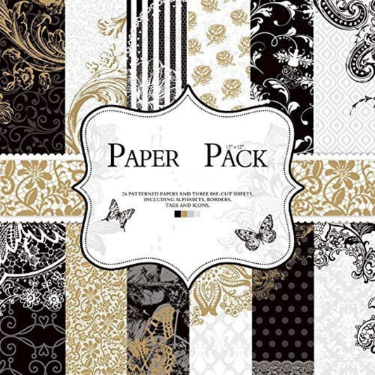 Qatalitic Pattern Design Printed Papers for Art & Craft (VS12019), Size: 12 X 12 Inch for Greeting Cardmaking & Project Book Making
