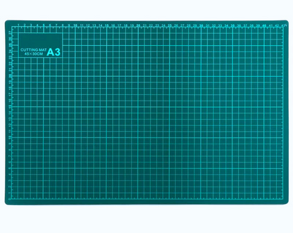 Qatalitic Flexible Cutting Mat, A3 Size (18 X 12 inch), Self-Healing, 5 Layered, Double Sided with Marked Pattern and Grids (Green) - Polyvinyl Chloride