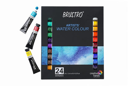 Qatalitic: Set - 12 Vivid Colors in 12ml Tubes, Artists Quality Opaque Watercolors for Crafting and Fine Art Projects