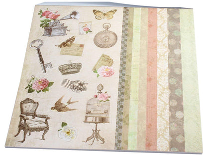 Qatalitic Pattern Design Printed Papers for Art & Craft (VS12006), Size: 12 X 12 Inch for Greeting Cardmaking & Project book making (24 Patterned Sheets + 3 Die Cut Sheets) Paper Designer Paper Pack