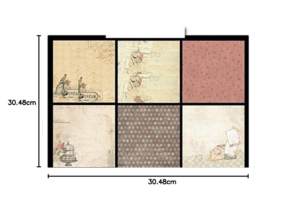 Qatalitic Pattern Design Printed Papers for Art & Craft (VS12006), Size: 12 X 12 Inch for Greeting Cardmaking & Project book making (24 Patterned Sheets + 3 Die Cut Sheets) Paper Designer Paper Pack