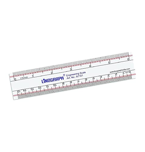 deepak LINOGRAPH Ruler 15 Cms. (Width 35mm) Engraved 3mm Thick