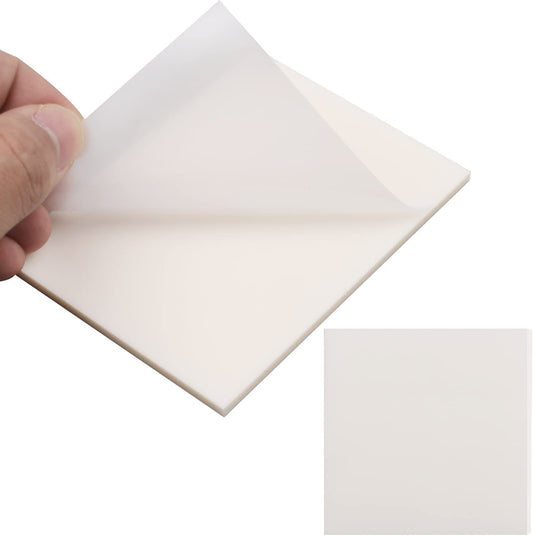 Qatalitic Transparent Sticky Notes (50 Sheets) - 3 x 3 inch, Clear Sticky Notes Waterproof Self-Adhesive Removable, Perfect for Reminders, Books Annotation and for School & Office