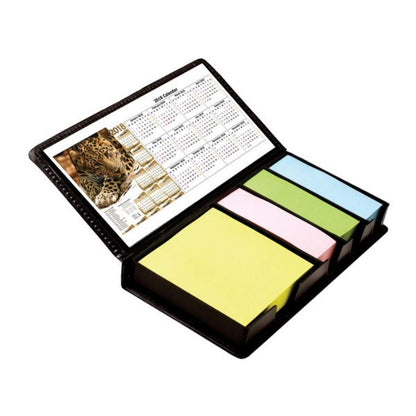 Qatalitic Memo Note Book/Memo Note Pad (6.5 x 3 inch) with Sticky Notes & Clip Holder in Diary Style