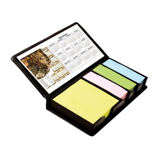 Qatalitic Memo Note Book/Memo Note Pad (6.5 x 3 inch) with Sticky Notes & Clip Holder in Diary Style
