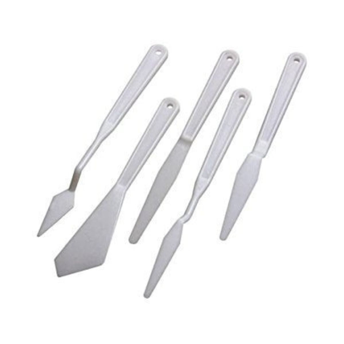 Qatalitic Plastic Palette Knives (Set of 5) | from Beginners to Professionals for Oils, Acrylics, Gouache, Inks