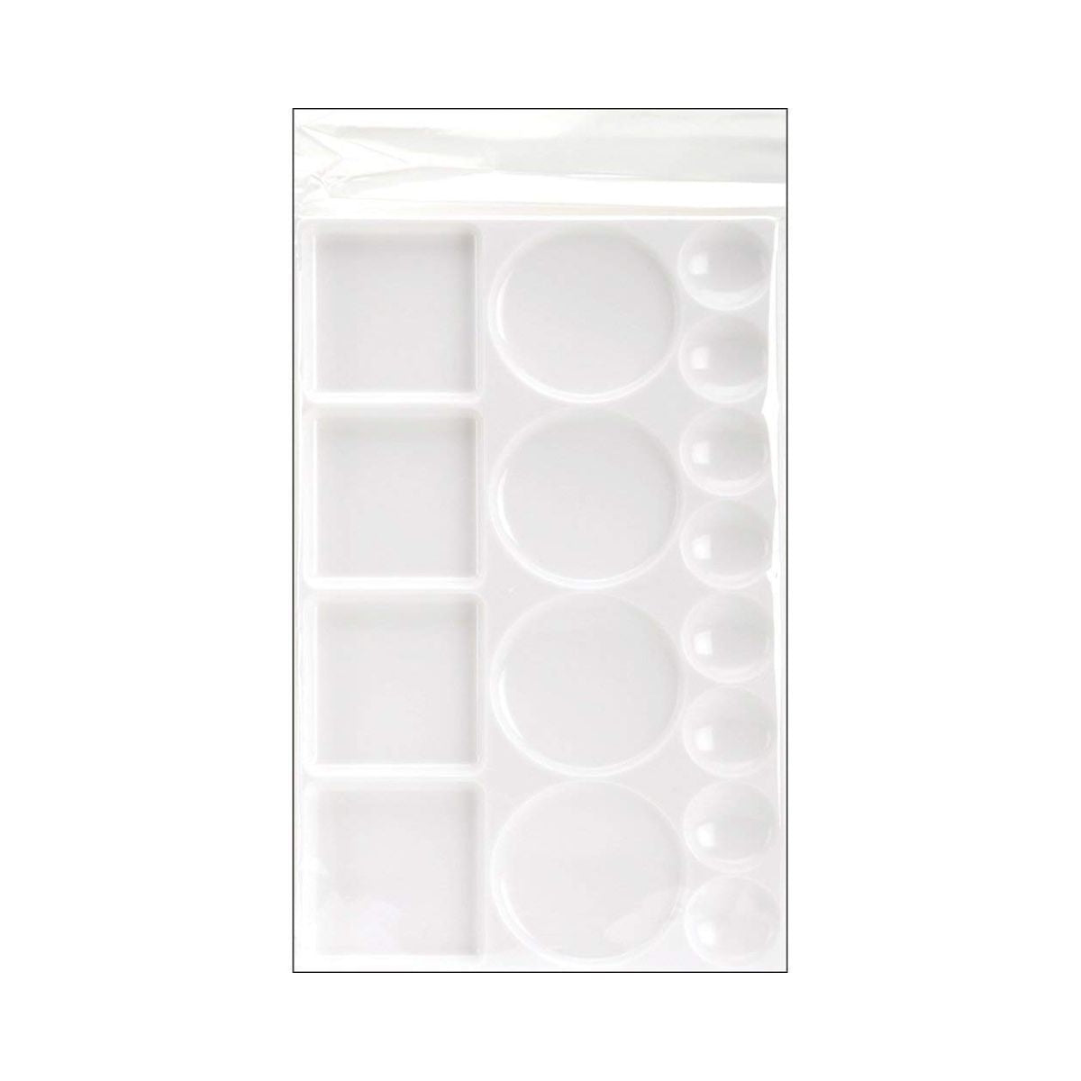 Qatalitic Rectangle Plastic Painting Palette with 16 Well