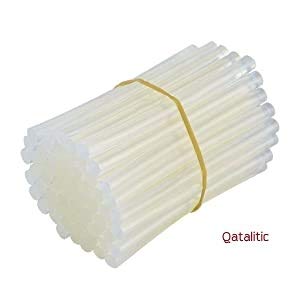 Qatalitic Transparent Hot Melt Glue Sticks for Glue Gun (180mm X 11mm Thick) Long Size 100 Sticks