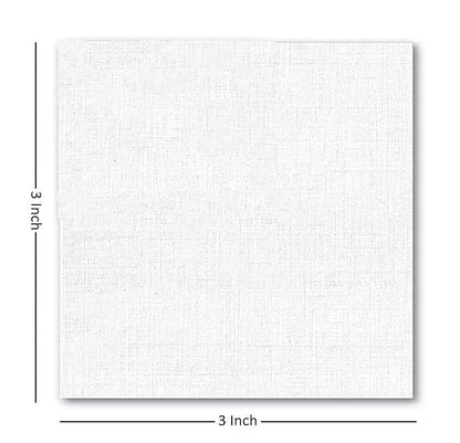 Qatalitic Set of 6 pc. 3 x 3 inch Canvas Board, 100% Cotton, Acid Free, Blank White Mini Canvases for Oil, Acrylic & Watercolour Paint