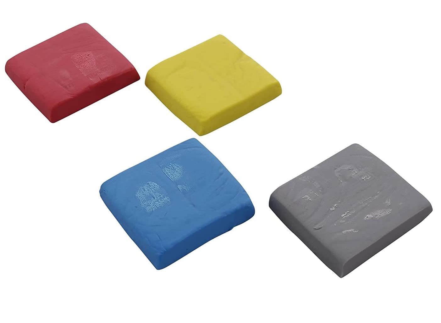 Qatalitic 4pcs Colorful Kneadable Art Eraser,  Soft, Durable, Sketch Putty Rubber, Perfect for Professional and Amateur Artists