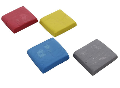 Qatalitic 4pcs Colorful Kneadable Art Eraser,  Soft, Durable, Sketch Putty Rubber, Perfect for Professional and Amateur Artists