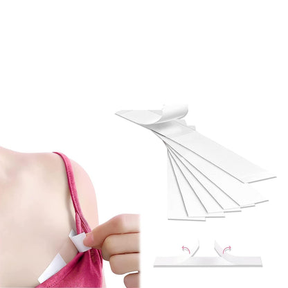 Qatalitic Double Sided Tape For Fashion, Clothing and Body - 36 Strips Pack, Fabric Tape for Women, Gentle to stick on Skin and clothes - Transparent, All Day Strength Tape Adhesive