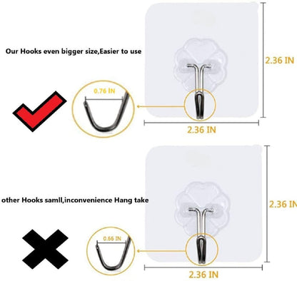 Qatalitic Enterprise PVC Wall Hooks, Pack of 15, Transparent
