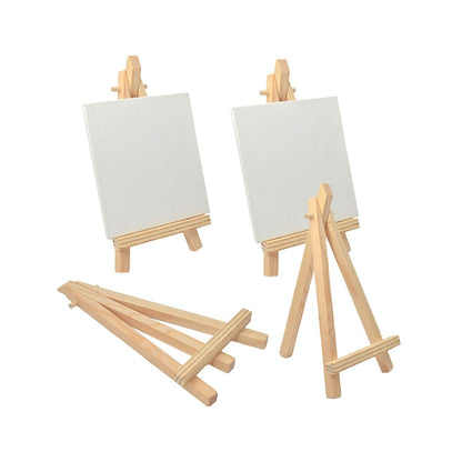 Qatalitic Mini Display Easel with Canvas Board 10x10cm Pack of 2pc