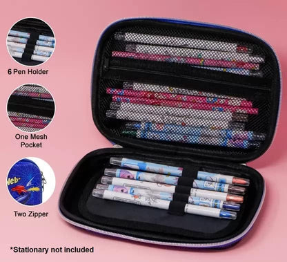 Qatalitic Big Size EVA 3D Cover Pencil Case, Large Capacity (Iron Man) Pencil Case with Compartments, School Pouch Organizer for Students, Stylish Pen Holder Pouch, Art Pencil Box (Black)