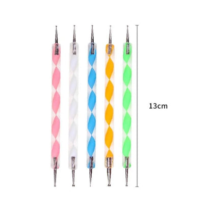 Qatalitic 13 Pcs Mandala and Acrylic Dotting Tool Set, Embossing Stylus for Pottery Ceramic and Polymer Clay for DIY Designs, Clay Sculpting