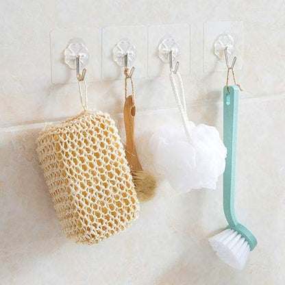 Qatalitic Enterprise PVC Wall Hooks, Pack of 10, Transparent