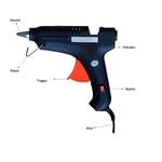 Qatalitic Professional Heavy Duty Fast Heating 40W Hot Melt Glue Gun with 5 free gluesticks for Effortless Crafting & DIY Purpose - Easy To Use Glue Gun