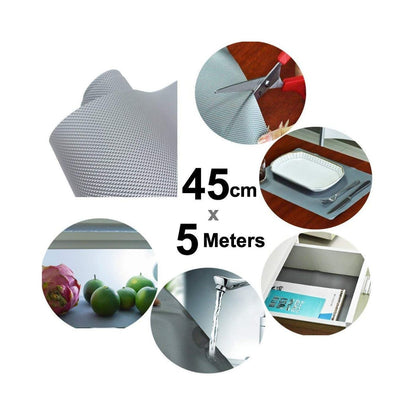 EVA Useful and Multipurpose (45 cm x 500 cm) Anti Slip Mat/Sheet for Fridge, Bathroom, Kitchen, Drawer, Shelf Liner.