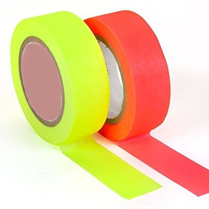 Qatalitic 6 Pcs Neon Colour Paper Tapes Size (15MM X 5 MTR), Attractive Adhesive Tapes, For Decorative Purpose, Art and Craft Projects