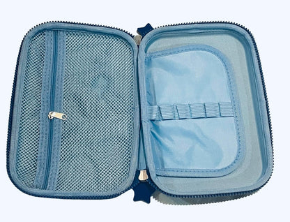 Qatalitic Big Size EVA 3D Cover Pencil Case, Large Capacity (Captian America) Pencil Case with Compartments, School Pouch Organizer for Students, Stylish Pen Holder Pouch, Art Pencil Box (Blue)