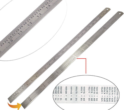 Qatalitic Stainless Steel Scale/Ruler 1 Meter (100 cm / 40 inch)