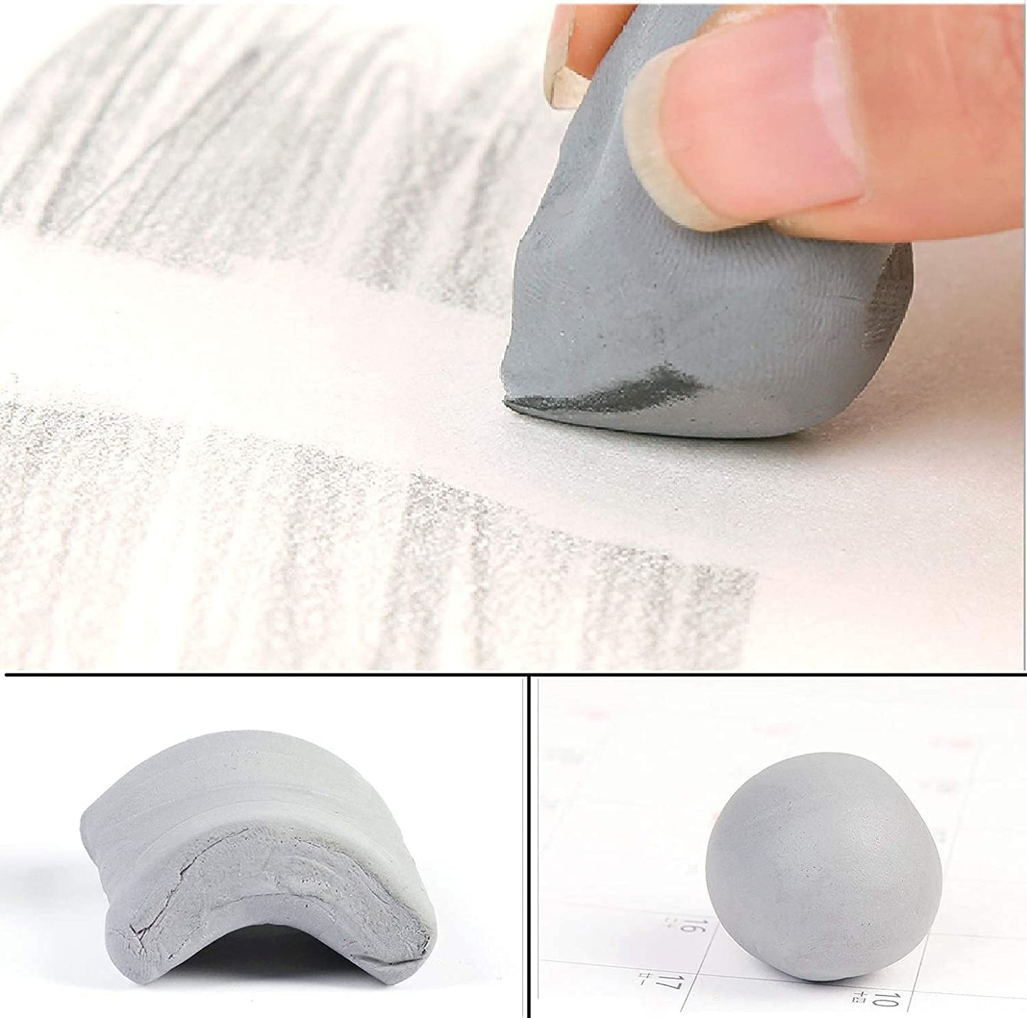 Qatalitic 6 Pcs Blending Paper Stumps Set with Sandpaper & Kneadable Art Eraser, Tortillons Paper Art Blenders & Sandpaper for Pencil Sharpener Pointer, Charcoal Sketch Drawing Tools, for Artists