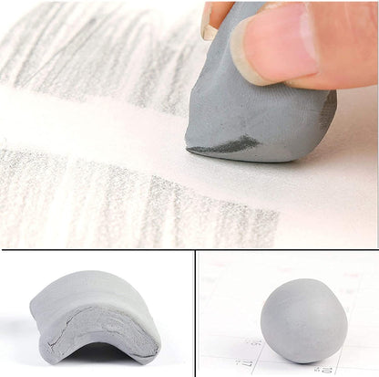 Qatalitic 6 Pcs Blending Paper Stumps Set with Sandpaper & Kneadable Art Eraser, Tortillons Paper Art Blenders & Sandpaper for Pencil Sharpener Pointer, Charcoal Sketch Drawing Tools, for Artists