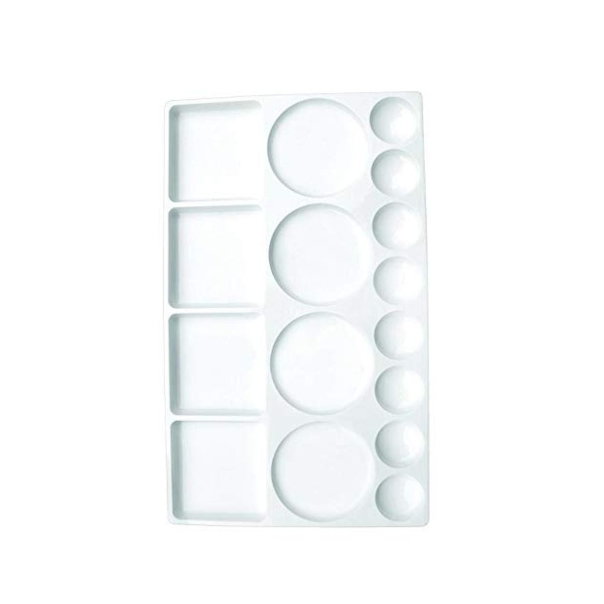 Qatalitic Rectangle Plastic Painting Palette with 16 Well