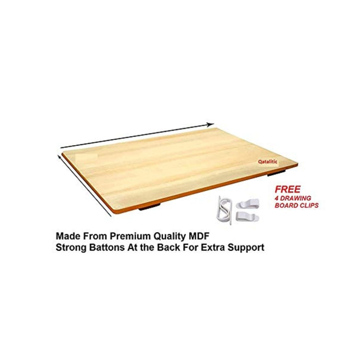 Qatalitic MDF Drawing Board | Half Imperial A2 Size (16 x 23 inches)