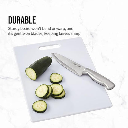 VeriXpress Stainless Steel Multipurpose Chopping Board, Heavy Duty Cutting Board for Vegetable, Fruit Cutting, Kneading Dough, Cake Prep, Safe Durable with Anti-Skid Silicon Pad (Size 31.8 CM X 21 CM)