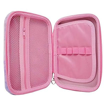 Qatalitic Big Size 3D Cover Pencil Case, Large Capacity (Unicorn) Pencil Case with Compartments, School Pouch Organizer for Students, Stylish Pen Holder Pouch