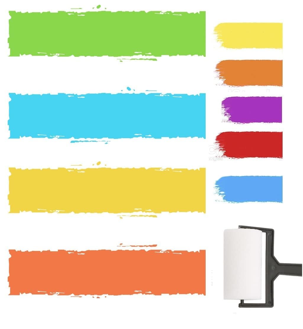 Qatalitic 3Pcs White Sponge Paint Brushes Children Graffiti Roller Stamp Kids Painting Toy(Plastic)