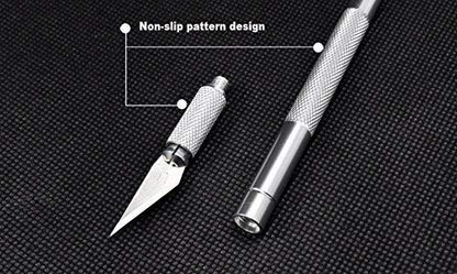 Qatalitic Detail Precision Pen Cutter With 10 Interchangeable Sharp Blades For Art & Craft, Carving and Paper Cutting