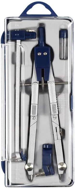 Qatalitic Set of 4 Centre Wheel Compass, with Extention Bar, Centre Wheel Compass Used in Schools and College, for Geometrical Measurement, Mathematical Drawing and Engineering Drawing