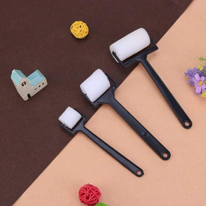 Qatalitic 3Pcs White Sponge Paint Brushes Children Graffiti Roller Stamp Kids Painting Toy(Plastic)