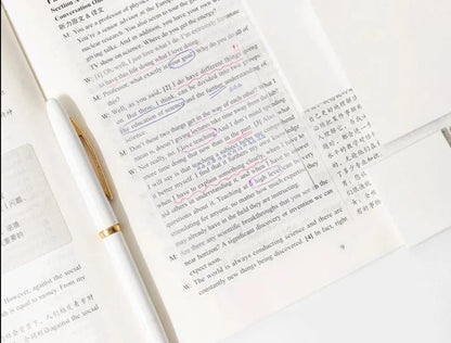 Qatalitic Transparent Sticky Notes (100 Sheets) - 3 x 3 inch, Clear Sticky Notes Waterproof Self-Adhesive Removable, Perfect for Reminders, Books Annotation and for School & Office
