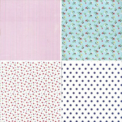 Qatalitic Set of 24 Thick Pattern Design Printed Papers and 3 Die Cut Sheets for Art n Craft, Size: 12 x 12 inch (Fresh Series)