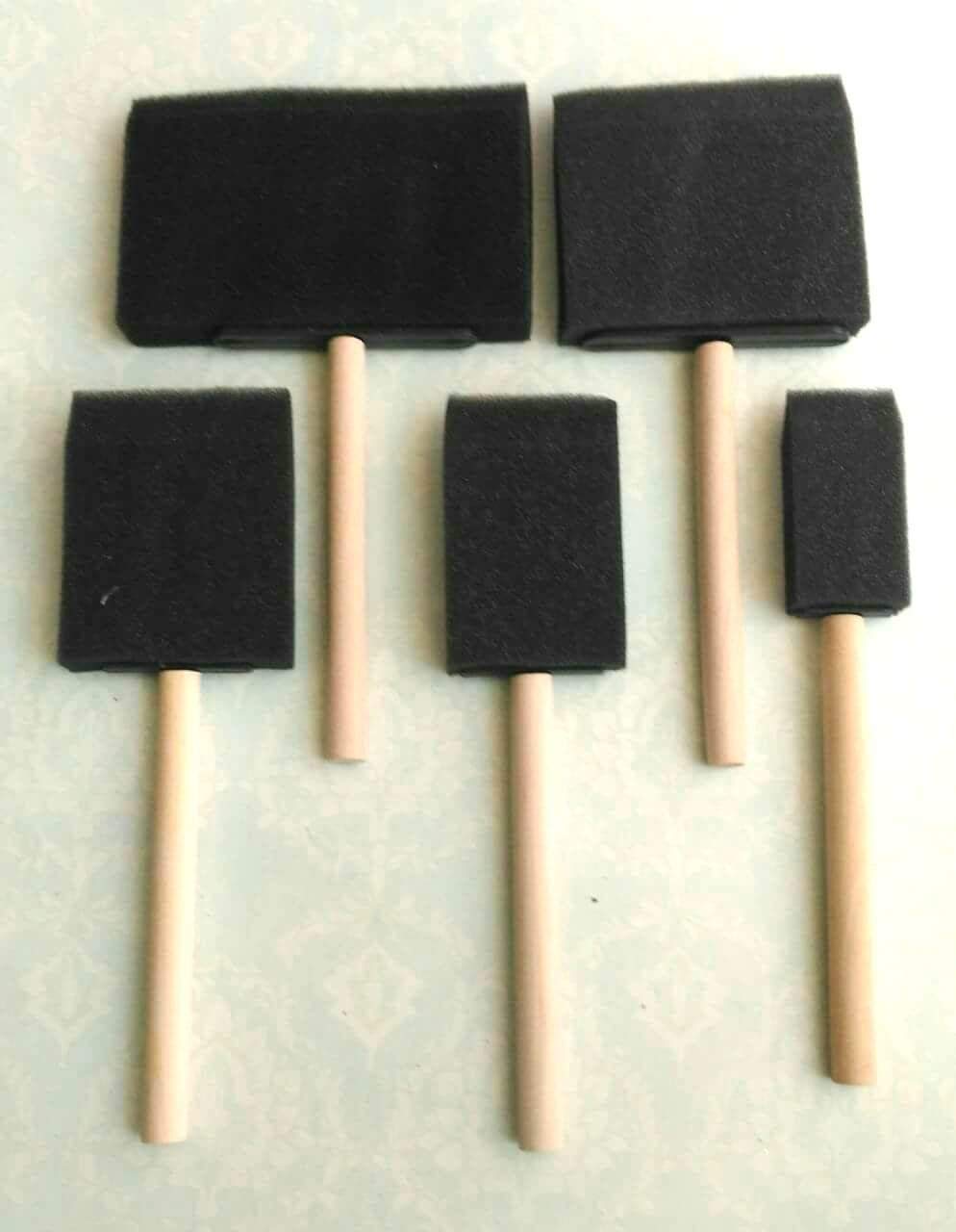 Qatalitic Black Dabber Candy Set Of 5 Pc For Calligraphy Writing, Mod Podge Applicator & Various Other Purpose