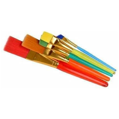Set of 5 Artistic Flat Paint Brush, Water Colouring Brushes for Oil Painting, Acrylic Paintings, Nail Brush Art