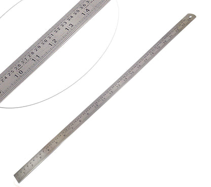 Qatalitic 60 cm Stainless Steel Scale/Ruler (24 inch 2 feet size), Double Sided Measuring Scale for Office, Woodworking, Engineering, Architects, and Students (1 Pack, 1.2mm Thickness)