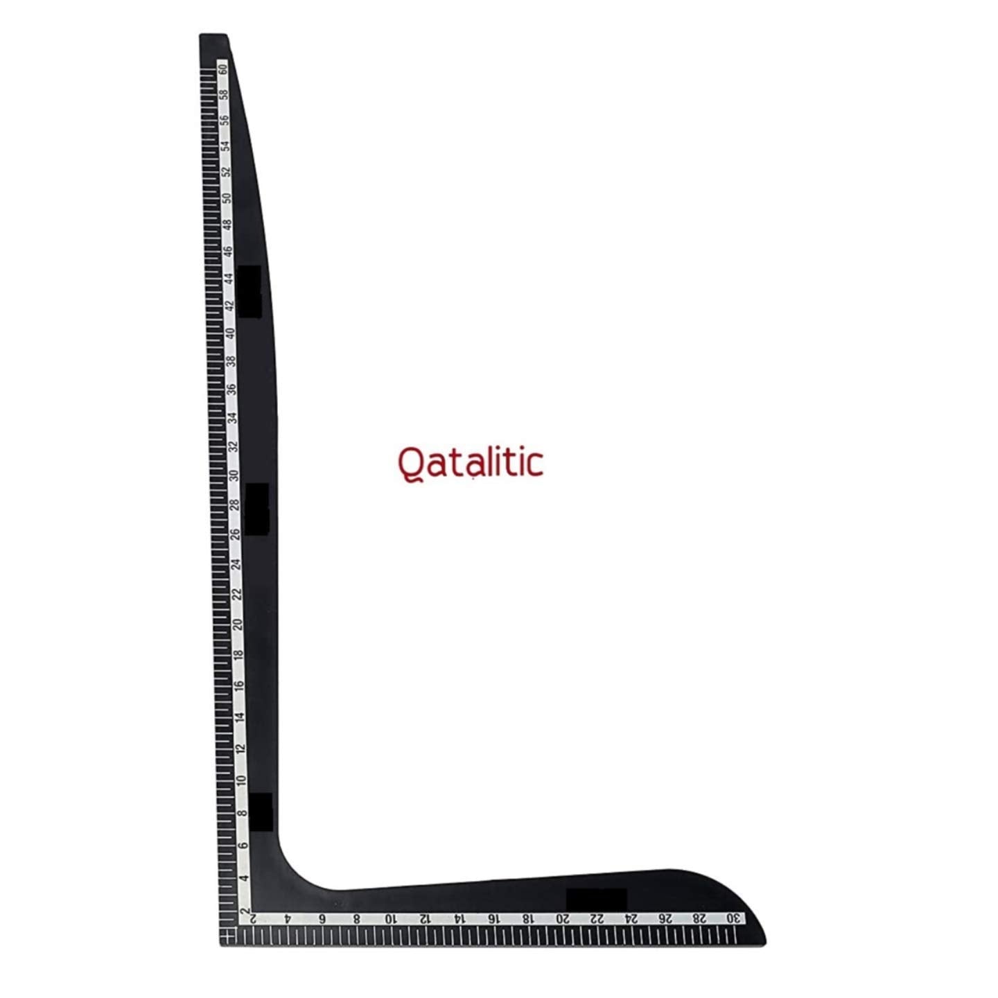 Qatalitic Hard Plastic L Scale (24 x 12 inches) ie. 60 x 30 cms for Fashion Designing & Tailoring Purposes