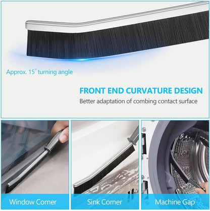 Qatalitic Gap Cleaning Brush Thin and Hard Bristles to Reach Every Corner and Provide Excellent Cleaning Used for Windows, Bathroom, Crevice, Kitchen Tiles, Tap, Shower (Multipurpose | Pack of 4)