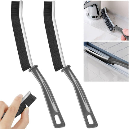Qatalitic 2 Pcs Gap Cleaning Brush with Hard Bristles, Multipurpose Gap Brush to Reach Every Corner and Provide Excellent Cleaning, Used for Windows, Bathroom, Crevice, Kitchen Tiles, Shower, Tap