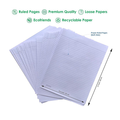 Qatalitic A4 Size Pack of 200 Both Side-Ruled Sheets, 2 Hole Punched Paper, For Project/ Assignment / Practical / Homework Qatalitic A4 Size Pack of 200 Both Side-Ruled Sheets, 2 Hole Punched Paper, For Project / Assignment / Practical / Homework